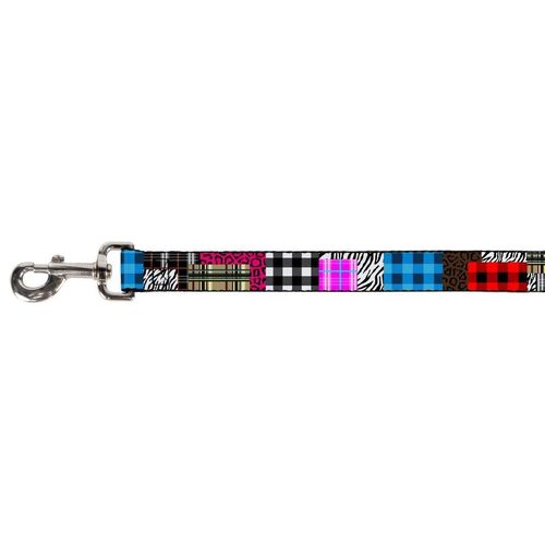 Buckle-Down Pet Leash - Plaid & Animal Skins - 6 Feet Long - 1.5" Wide