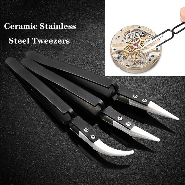 precision ceramic tweezers anti-static stainless steel