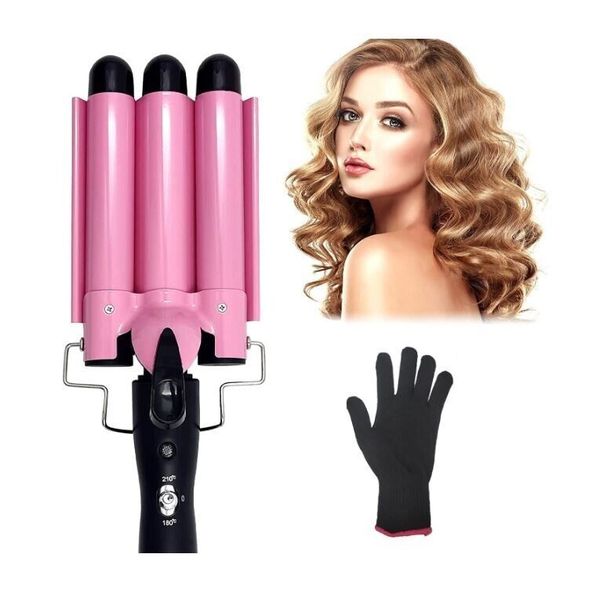 Plancha Onduladora Rizador De Pelo 3 Barriles Waver Curling Iron ASPECTO MODERNO