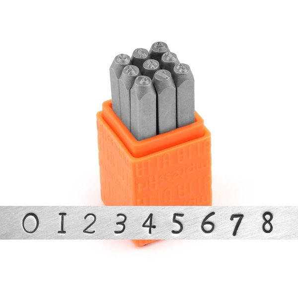 ImpressArt- Basic Newsprint Numbers Metal Stamp Set