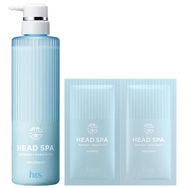 Deep Experience Head Spa by H&S Refresh x Smooth Treatment Pump + 1 Trial Pack Shampoo & Treatment 15.2 oz (435 g) + 0.4 oz (10 g) + 0.3 oz (10 g) + 0.4 oz (10 g)