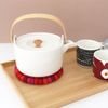 Decorand DEKORANDO Felt Round Coaster L 1 Piece (Red x Orange)
