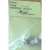 Alexander Scale HO #2701 Fancy Chimneys 2/pkg.  Cast 1:87 Scale (White Metal)