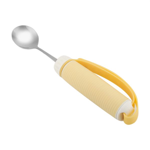 Adaptive Utensils Spoons Forks Set, Removable Flexible Rotating Eating Tablewares Non Slip Handles for Hand Tremors Arthritis Parkinson’s Elderly(Spoon)