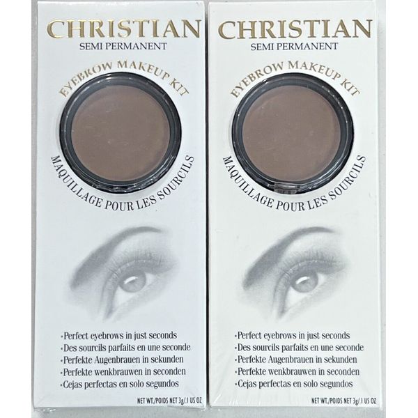 Christian Semi-Permanent Eyebrow  Makeup Kit, #2 SETS,  BROWN