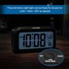 Peakeep Smart Night Light Digital Alarm Clock with Indoor Temperature, Battery