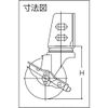 TRUSCO TYSA-75URS Angle Type Urethane Caster with Free Stopper Φ75