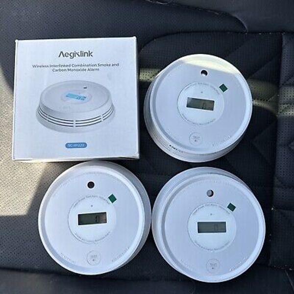 AEGISLINK 4 Pack Combined Smoke & Carbon Monoxide Detector Interlinked SC-RF220