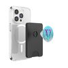 Purple Turquoise Initial Letter V On Silver Light Blue PopSockets PopWallet for MagSafe
