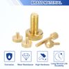 sourcing map 5Pcs Brass Knurled Thumb Screws, M4x10mm Shoulder Bolts Stepped Grip Knobs Fasteners Solid Brass Diamond Knurled Thumb Screws Knobs for Electronic, Mechanical