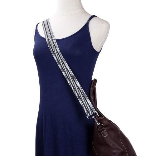 ZANQANO Purse Strap Replacement Crossbody Bag Women Wide Adjustable Jacquard Woven Handbag Straps (Diagonal, Silver Hardware)