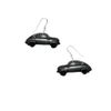sab 92 car On Hook Earrings Sterling Silver 925 ref224 BLACK