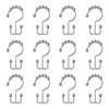 Maytex Shower Curtain Hooks, Shower Curtain Rings, Rust-Resistant Decorative Double Roller Glide Shower Hooks, Shower Rings for Bathroom Shower Rods, Curtains, Liners, Set of 12, Brushed Nickel