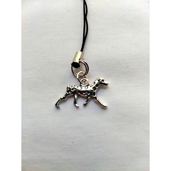 Dalmatian Dog Phone Charm Dangle Lanyard Hanging Pendant Car Decor Pet Lover