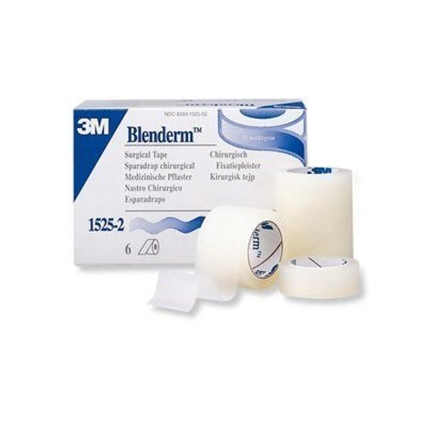 3M BLENDERM 1"x5Yd Clear Surgical Plastic / RC Airplane Hinge Tape 6-PACK 1525-1 LF Waterproof Hypoallergenic USA