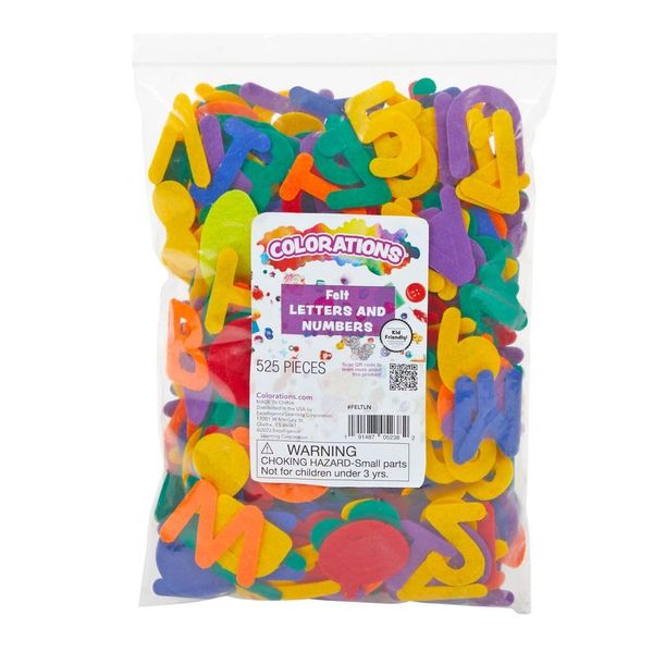 Colorations Felt Letters and Numbers - 525 Pieces