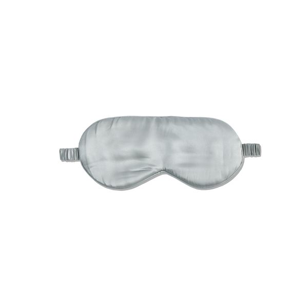 Sleepdown 100% Silk Sleep Eye Mask, Light Blocking, Naturally Hypoallergenic, Soft and Comfortable for Men and Women - 22 Momme - Silver Grey