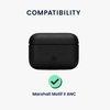 kwmobile Marshall Motif II ANC Case - Wireless Earbuds Silicone Drop Proof Protective Case Black