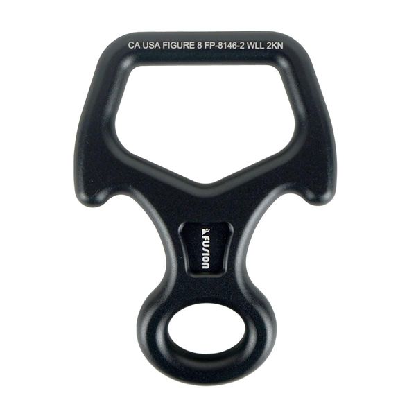 Fusion Climb Aluminum Descender Rescue Figure 8 Descender with Ears/Horns Rappelling Gear Belay Device Climbing Skills