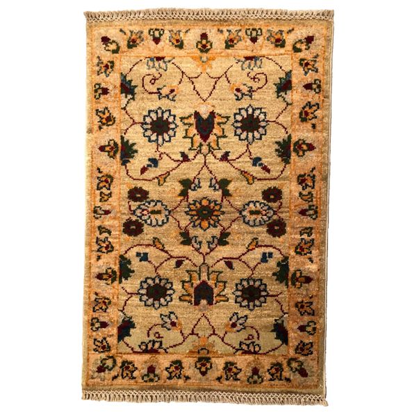 93 x 60 cm | Vintage Handmade Afghan Carpet Door Mat , Small Oriental Wool Rug