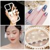 Nail Parts Pearl Half Circle 2mm 3mm 4mm 5mm 6mm 8mm 10mm Nail Pearl Hemisphere Nail Art Pearl Parts Jewelry Parts Resin Deco Parts Handmade (Black)