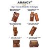 AMANCY Deluxe Portable 3 Holder Cigar Case Set With Lighter and Cutter Great Gift Kit