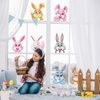 8 Sheets Easter Window Stickers Cute Bunny Easter Window Clings Double Sided Easter Rabbit Window Decoration Spring Easter Party Home Decorations