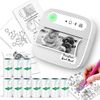 Mini Printer, Sticker Printer with 10 Rolls Sticker Paper, Bluetooth Thermal Printer Compatible with iOS & Android, Mini Pocket Printer Portable and Inkless for Study Notes, Pictures, DIY, Label