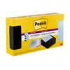 Post it Note Dispenser 3x3 Grey with 3 Pads Super Sticky Notes Included