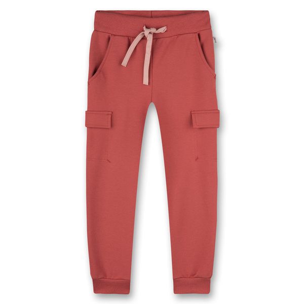 Sanetta Girls' Sweatpants Casual Trousers, Dusty Berry