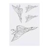 4 x 'Vulcan Bomber' Temporary Tattoos (TO00039539)