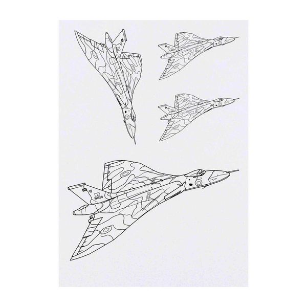 4 x 'Vulcan Bomber' Temporary Tattoos (TO00039539)