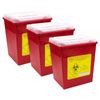 2 Gallon Sharps Container, Bio-hazard Container, Syringe Needle Disposal, 3/Box