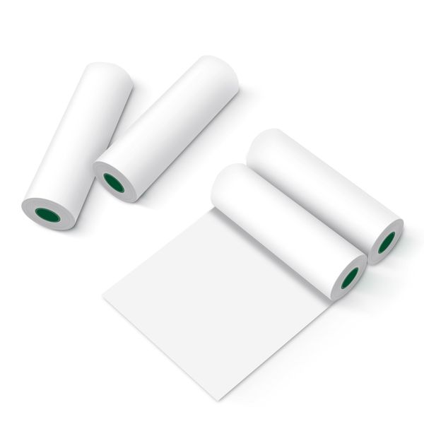 JADENS 4 Rolls 4"x6" Direct Thermal Shipping Labels, Permanent Adhesive Label, Compatible with JADENS PD-A4 Portable Printer,27 Sheets/Roll,108 Sheets