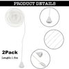 2Pcs Replacement Cord Pull for Ceiling Switch,Bathroom Light Pull Cord,1.5m Light Switch Pull Cord Switch Pull Cord Light Switch Bathroom for Ceiling Switches Bathroom Light