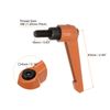 sourcing map 4pcs Adjustable Clamping Lever Handles M8 x 16mm Male Thread Bolt Knobs Rotating Screw Locking Quick Release Ratchet Push Button Handle, Orange