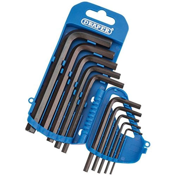 Draper 33687 Metric Hexagon Key Set, 10 Pieces , Blue