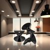 SquarezhenBo 3 Pcs Black for GU10 Light Bulb Suction Cup Inverted Triangular Suction Cup Lights Remove