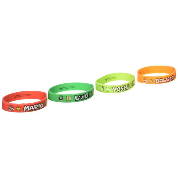 (PKT) Super Mario Rubber Bracelets (6 pk)