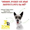 Zone Protects Pets Natural Flea & Tick Shampoo; 16oz, Luxurious and Effective