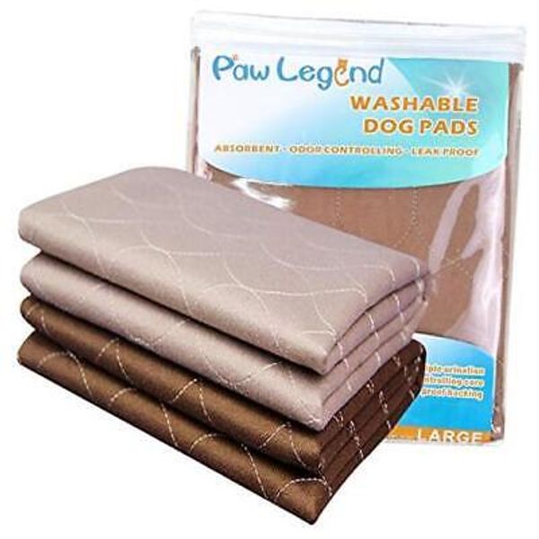 Washable Reusable Dog Pee Pads Super Absorbent (2 Pack) - 30"X32" Brown & Tan