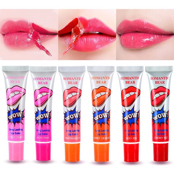 Erinde 6er Lippenstift Set, Natürlicher Lip Stain, Lip Gloss-Peel und klare Lipgloss-Flecken - Lippenstift-Ti - Lippen-Gloss Set für Frauen - Lang anhaltend und wasserfest.