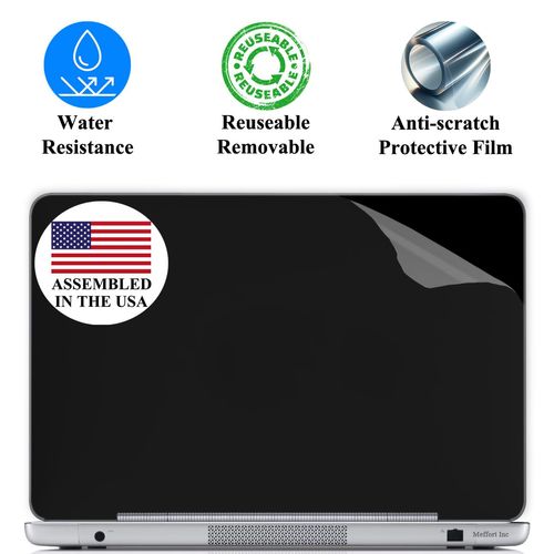 Meffort Inc 17 17.3 Inch Laptop Skin Sticker Cover Art Decal Decorative Stickers (Included 2 Wrist Pads) - Black