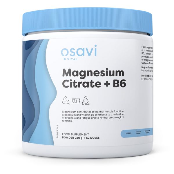 Osavi Magnesium Citrate + B6 Powder - 250 Grams
