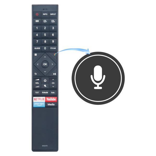 VINABTY EN3A70 Replace Voice Remote Control Fit for Hisense OLED 4K TV H55O8BUK
