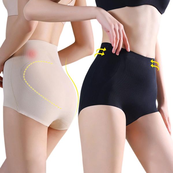 All of Me Girdle Panties, Women's, Deep Lining, Compression Girdle, High Waist Shorts, Seamless Shaping Underwear, Tummy Tightening Shorts, Belly Concealing, Thin Appearance, Women's Panties, Butt