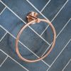 Milano Eris Modern Bathroom Wall Mounted Round Towel Ring Holder - Copper