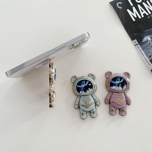 Jowxsx Astronaut Phone Holder, Adjustable Tablet Phone Ring Stand with 3D Moving Cute Phone Stand Holder,Adjustable Tablet Phone Ring Stand with 3D Moving Star Sequins for Girls Women