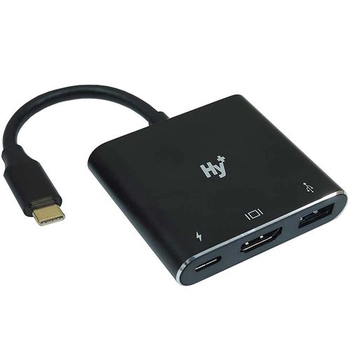 Hy+ Type-C USB Hub, HY-TCHD9, 3-in-1, HDMI Converter, USB Connection, Charging Compatible (Xperia5ii, Xperia1ii, AQUOS R5G, Arrows, 5G, Galaxy S20, 5G, S20+/S10/S10+)