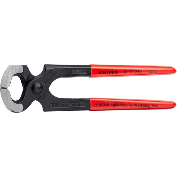 Knipex Hammerhead Style Carpenters' Pincers black atramentized, plastic coated 210 mm 51 01 210